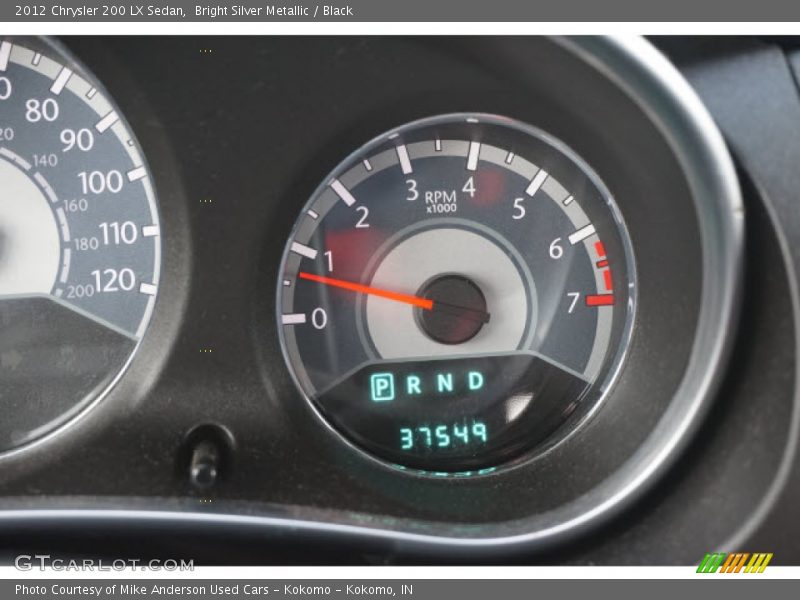 Bright Silver Metallic / Black 2012 Chrysler 200 LX Sedan