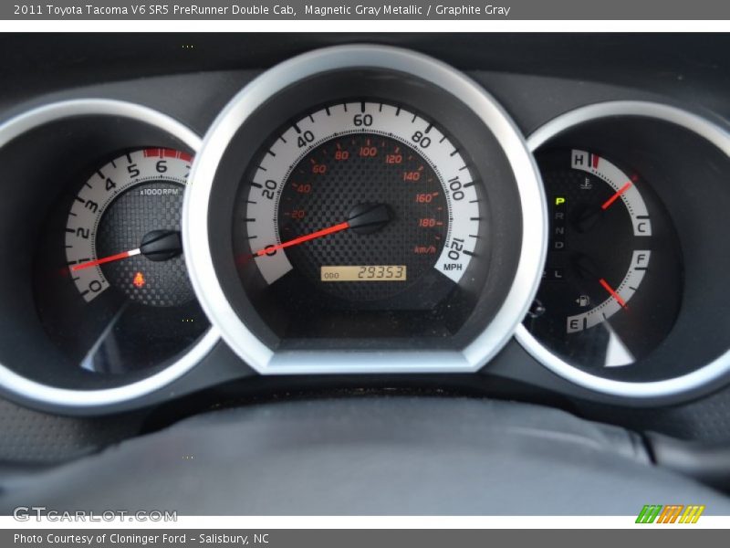 Magnetic Gray Metallic / Graphite Gray 2011 Toyota Tacoma V6 SR5 PreRunner Double Cab