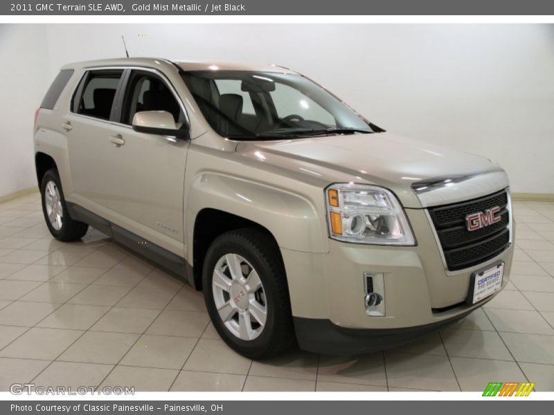 Gold Mist Metallic / Jet Black 2011 GMC Terrain SLE AWD