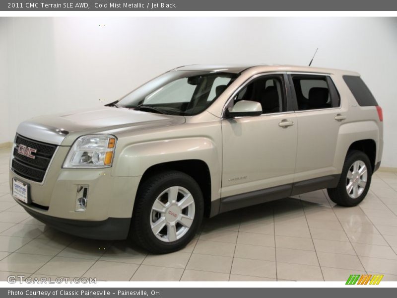 Gold Mist Metallic / Jet Black 2011 GMC Terrain SLE AWD
