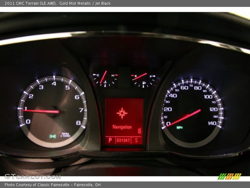 Gold Mist Metallic / Jet Black 2011 GMC Terrain SLE AWD