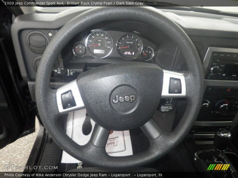 Brilliant Black Crystal Pearl / Dark Slate Gray 2009 Jeep Commander Sport 4x4