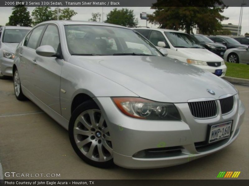 Titanium Silver Metallic / Black 2006 BMW 3 Series 330i Sedan