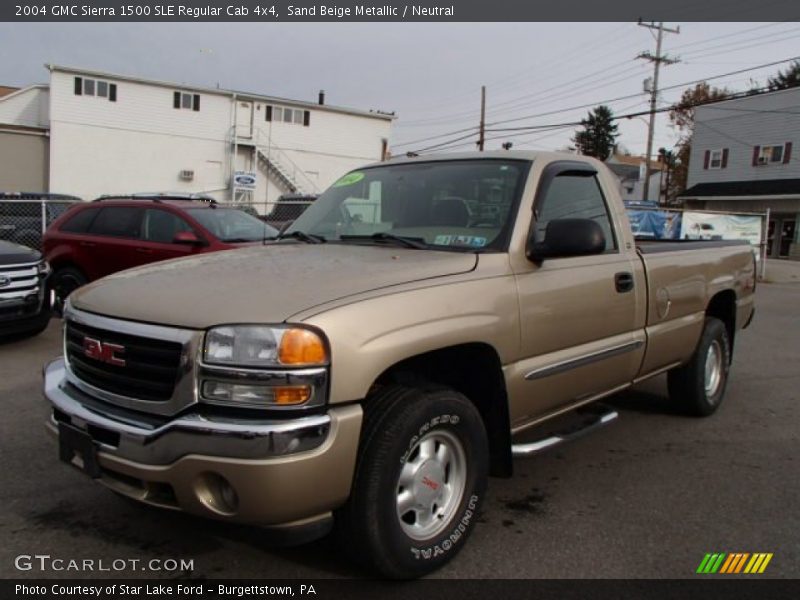 Sand Beige Metallic / Neutral 2004 GMC Sierra 1500 SLE Regular Cab 4x4