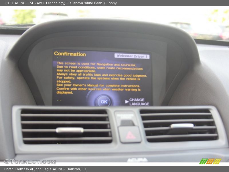 Bellanova White Pearl / Ebony 2013 Acura TL SH-AWD Technology