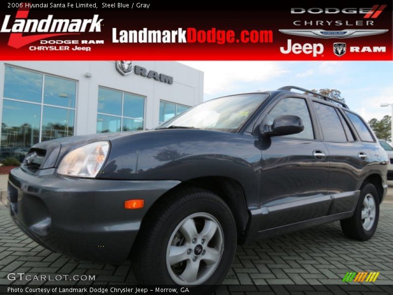 Steel Blue / Gray 2006 Hyundai Santa Fe Limited