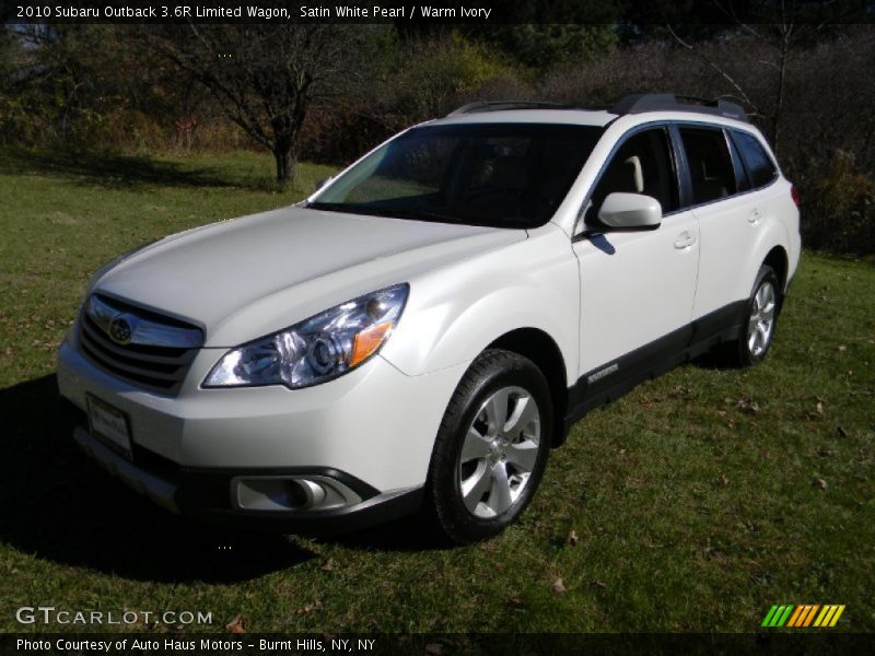 Satin White Pearl / Warm Ivory 2010 Subaru Outback 3.6R Limited Wagon