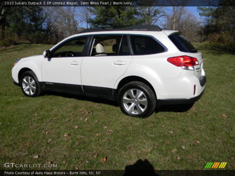 Satin White Pearl / Warm Ivory 2010 Subaru Outback 3.6R Limited Wagon