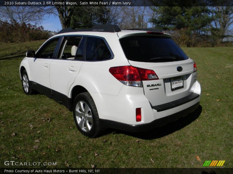 Satin White Pearl / Warm Ivory 2010 Subaru Outback 3.6R Limited Wagon