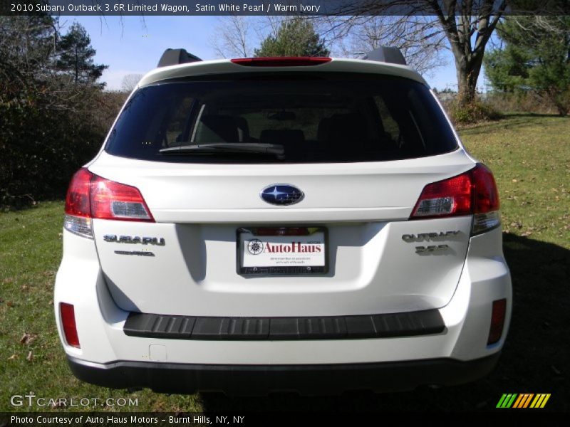 Satin White Pearl / Warm Ivory 2010 Subaru Outback 3.6R Limited Wagon
