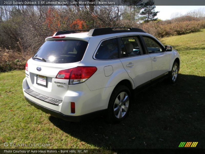 Satin White Pearl / Warm Ivory 2010 Subaru Outback 3.6R Limited Wagon