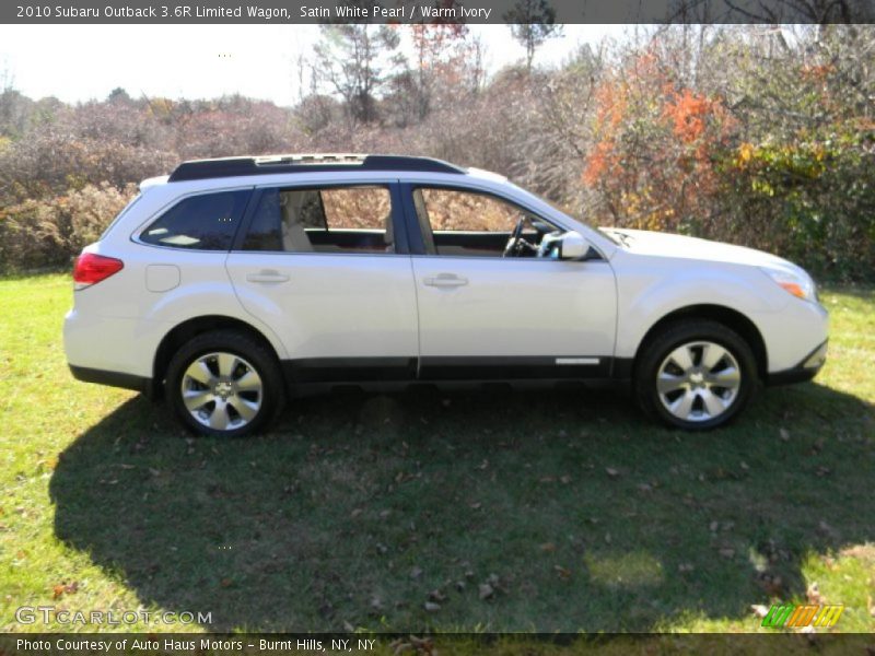 Satin White Pearl / Warm Ivory 2010 Subaru Outback 3.6R Limited Wagon