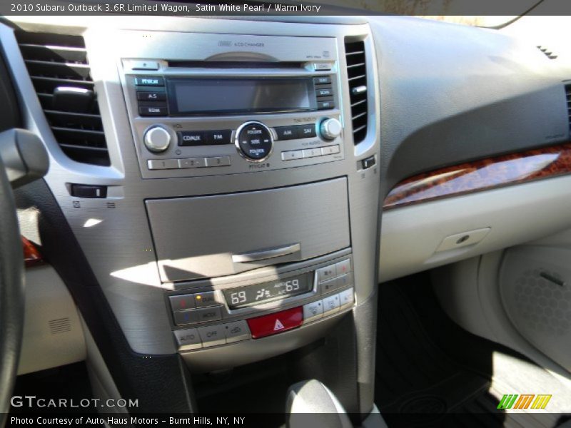 Satin White Pearl / Warm Ivory 2010 Subaru Outback 3.6R Limited Wagon