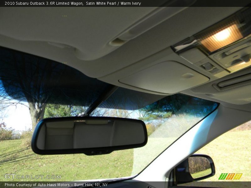 Satin White Pearl / Warm Ivory 2010 Subaru Outback 3.6R Limited Wagon