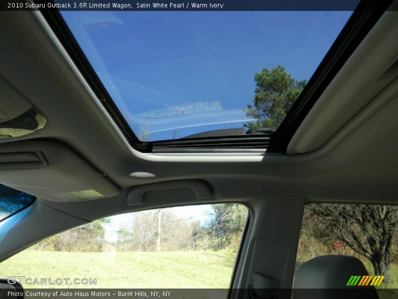 Satin White Pearl / Warm Ivory 2010 Subaru Outback 3.6R Limited Wagon