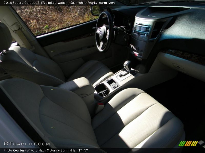 Satin White Pearl / Warm Ivory 2010 Subaru Outback 3.6R Limited Wagon