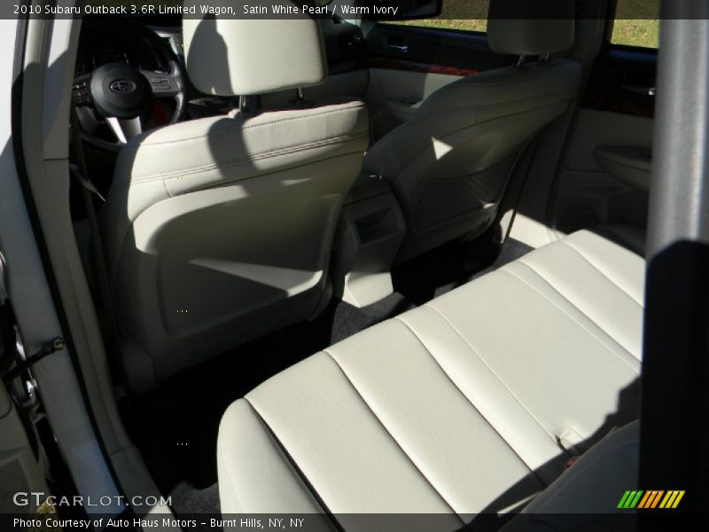 Satin White Pearl / Warm Ivory 2010 Subaru Outback 3.6R Limited Wagon