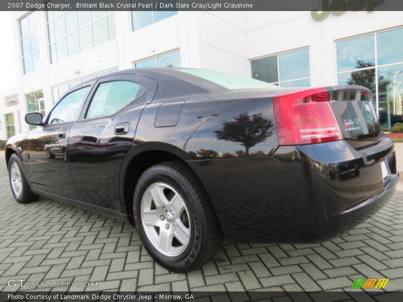 Brilliant Black Crystal Pearl / Dark Slate Gray/Light Graystone 2007 Dodge Charger