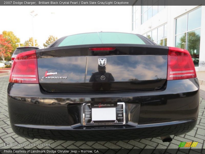 Brilliant Black Crystal Pearl / Dark Slate Gray/Light Graystone 2007 Dodge Charger