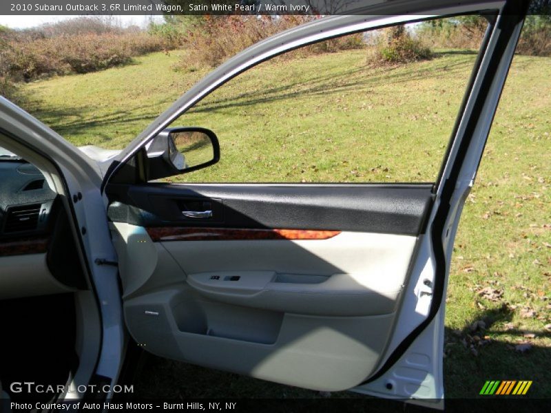 Satin White Pearl / Warm Ivory 2010 Subaru Outback 3.6R Limited Wagon