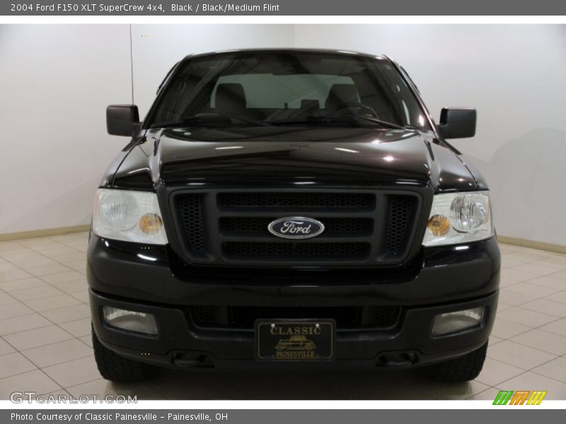 Black / Black/Medium Flint 2004 Ford F150 XLT SuperCrew 4x4