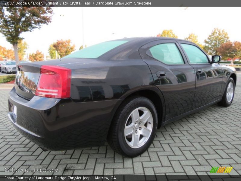 Brilliant Black Crystal Pearl / Dark Slate Gray/Light Graystone 2007 Dodge Charger