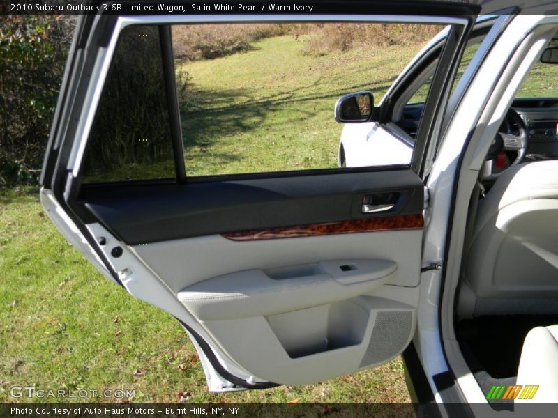 Satin White Pearl / Warm Ivory 2010 Subaru Outback 3.6R Limited Wagon