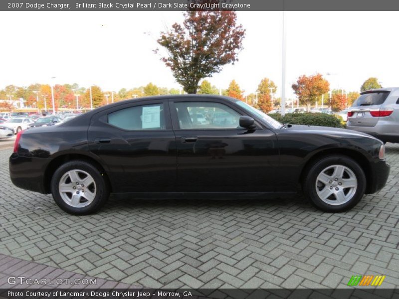 Brilliant Black Crystal Pearl / Dark Slate Gray/Light Graystone 2007 Dodge Charger