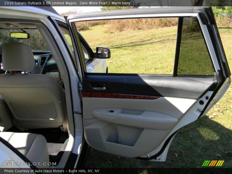 Satin White Pearl / Warm Ivory 2010 Subaru Outback 3.6R Limited Wagon