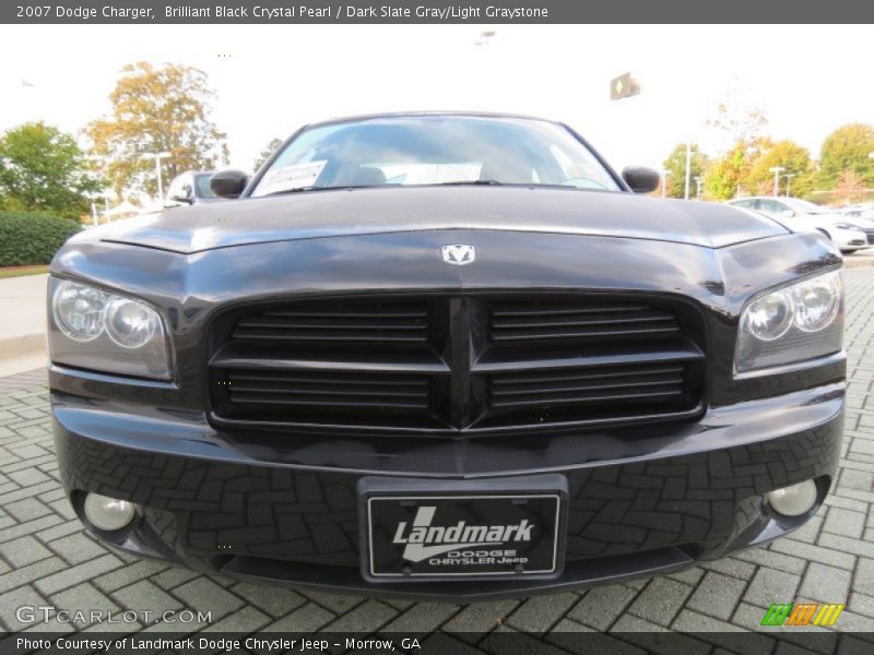 Brilliant Black Crystal Pearl / Dark Slate Gray/Light Graystone 2007 Dodge Charger