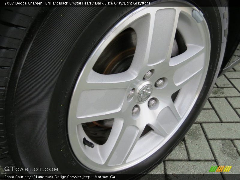 Brilliant Black Crystal Pearl / Dark Slate Gray/Light Graystone 2007 Dodge Charger