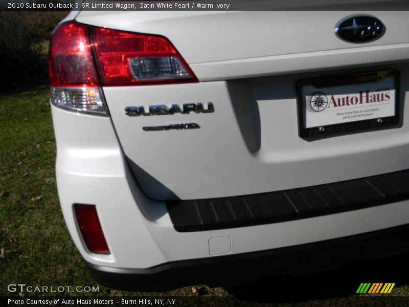 Satin White Pearl / Warm Ivory 2010 Subaru Outback 3.6R Limited Wagon