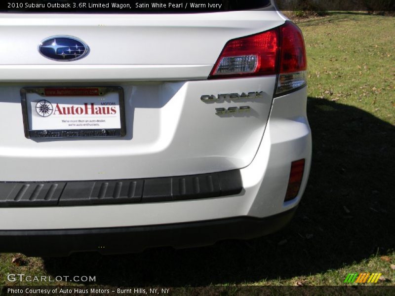 Satin White Pearl / Warm Ivory 2010 Subaru Outback 3.6R Limited Wagon