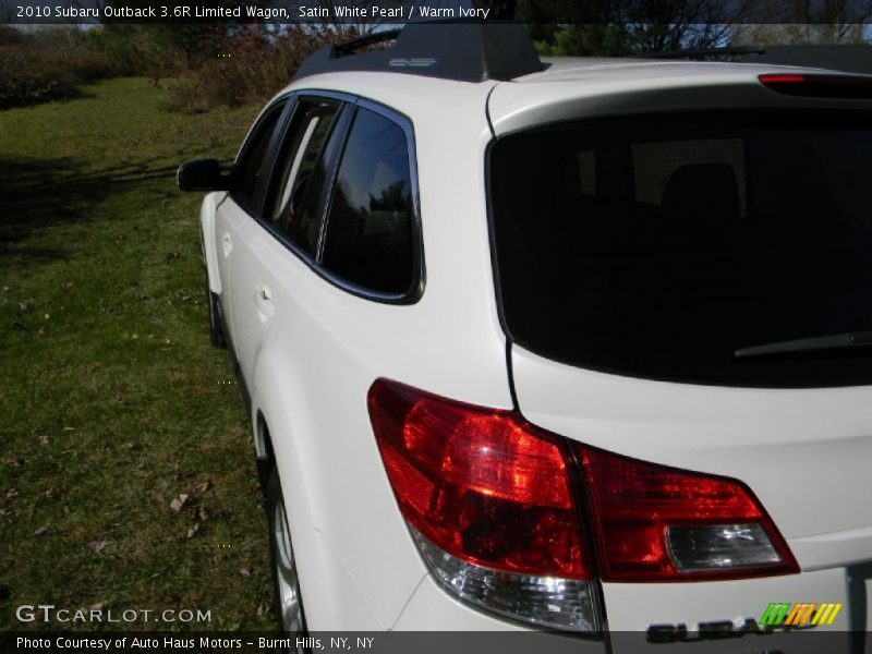 Satin White Pearl / Warm Ivory 2010 Subaru Outback 3.6R Limited Wagon