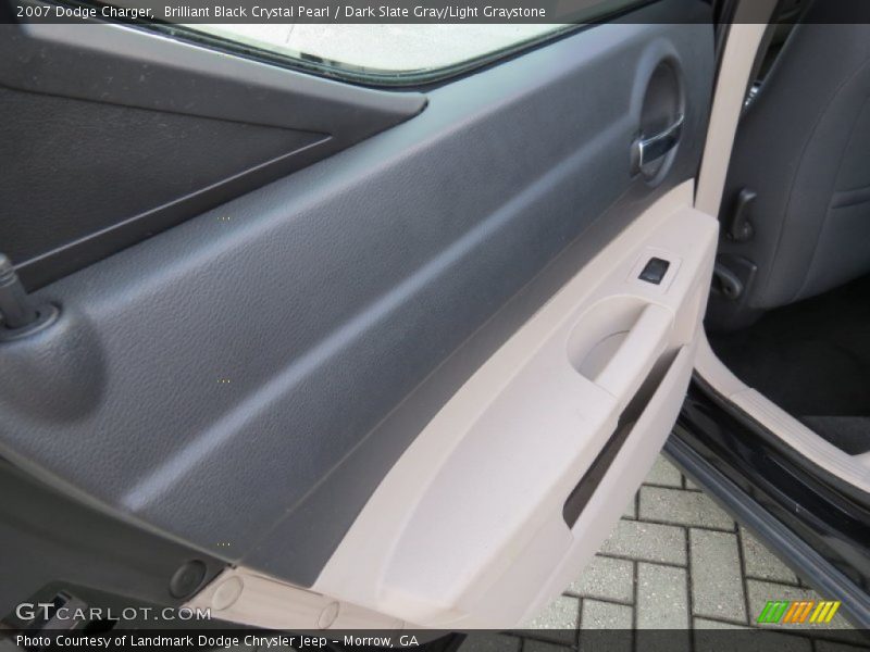 Brilliant Black Crystal Pearl / Dark Slate Gray/Light Graystone 2007 Dodge Charger