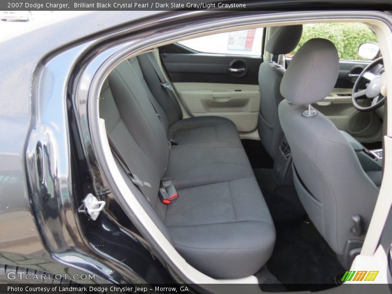 Brilliant Black Crystal Pearl / Dark Slate Gray/Light Graystone 2007 Dodge Charger