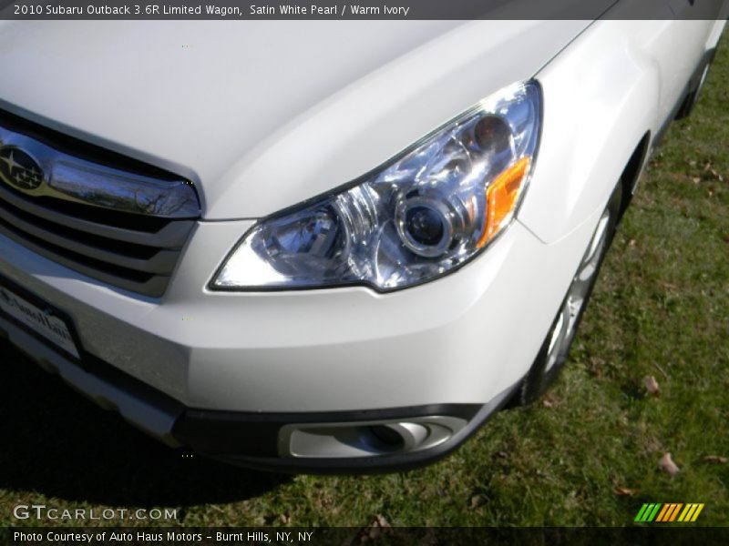 Satin White Pearl / Warm Ivory 2010 Subaru Outback 3.6R Limited Wagon