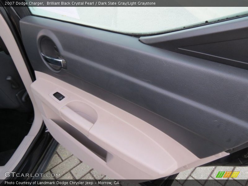 Brilliant Black Crystal Pearl / Dark Slate Gray/Light Graystone 2007 Dodge Charger