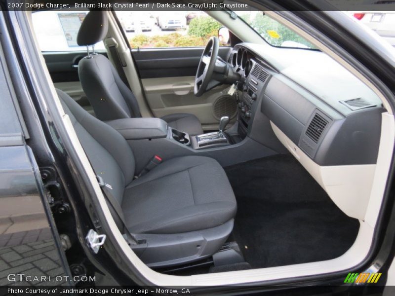Brilliant Black Crystal Pearl / Dark Slate Gray/Light Graystone 2007 Dodge Charger