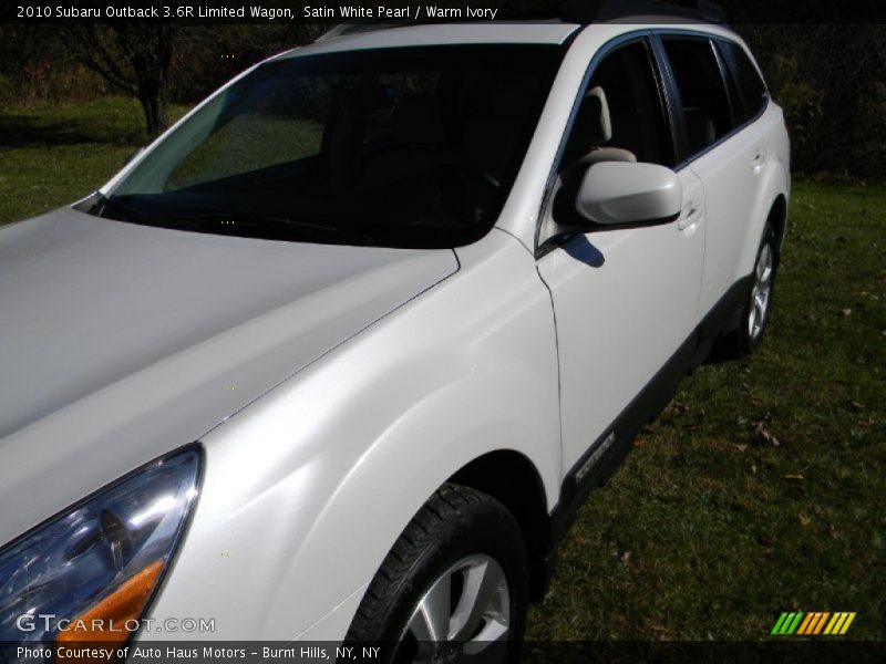 Satin White Pearl / Warm Ivory 2010 Subaru Outback 3.6R Limited Wagon