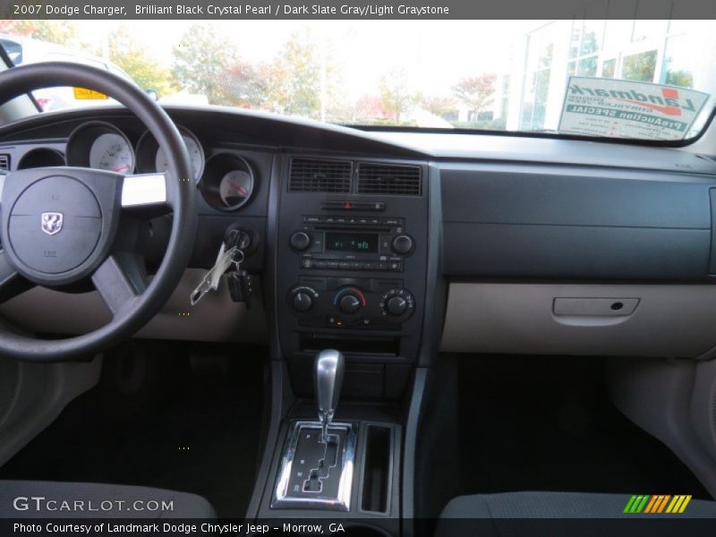 Brilliant Black Crystal Pearl / Dark Slate Gray/Light Graystone 2007 Dodge Charger