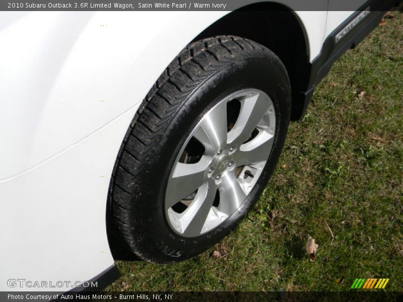 Satin White Pearl / Warm Ivory 2010 Subaru Outback 3.6R Limited Wagon