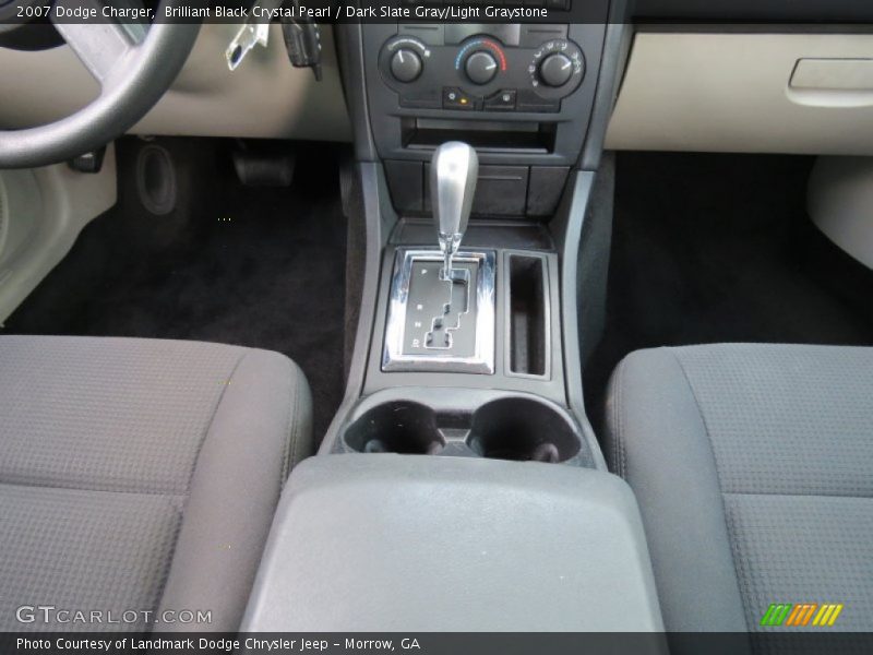 Brilliant Black Crystal Pearl / Dark Slate Gray/Light Graystone 2007 Dodge Charger