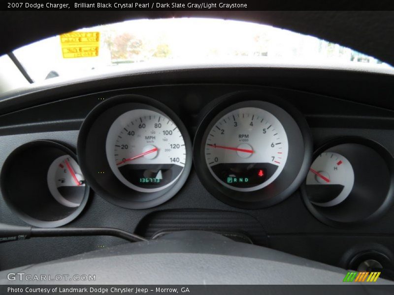 Brilliant Black Crystal Pearl / Dark Slate Gray/Light Graystone 2007 Dodge Charger