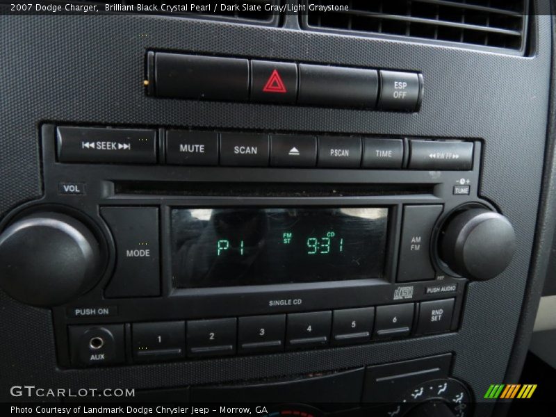 Brilliant Black Crystal Pearl / Dark Slate Gray/Light Graystone 2007 Dodge Charger