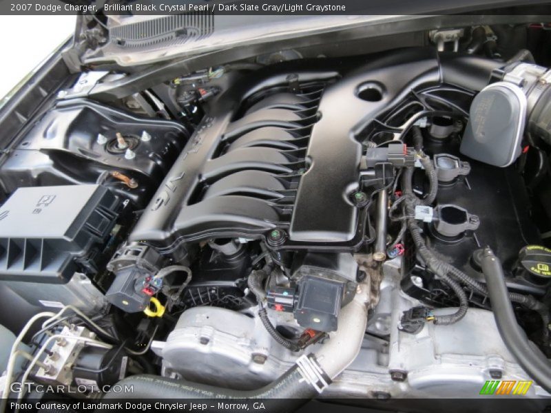 Brilliant Black Crystal Pearl / Dark Slate Gray/Light Graystone 2007 Dodge Charger