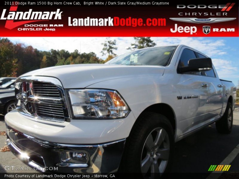 Bright White / Dark Slate Gray/Medium Graystone 2011 Dodge Ram 1500 Big Horn Crew Cab