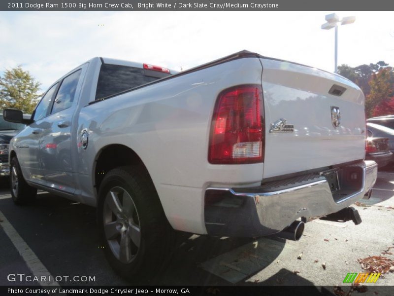 Bright White / Dark Slate Gray/Medium Graystone 2011 Dodge Ram 1500 Big Horn Crew Cab