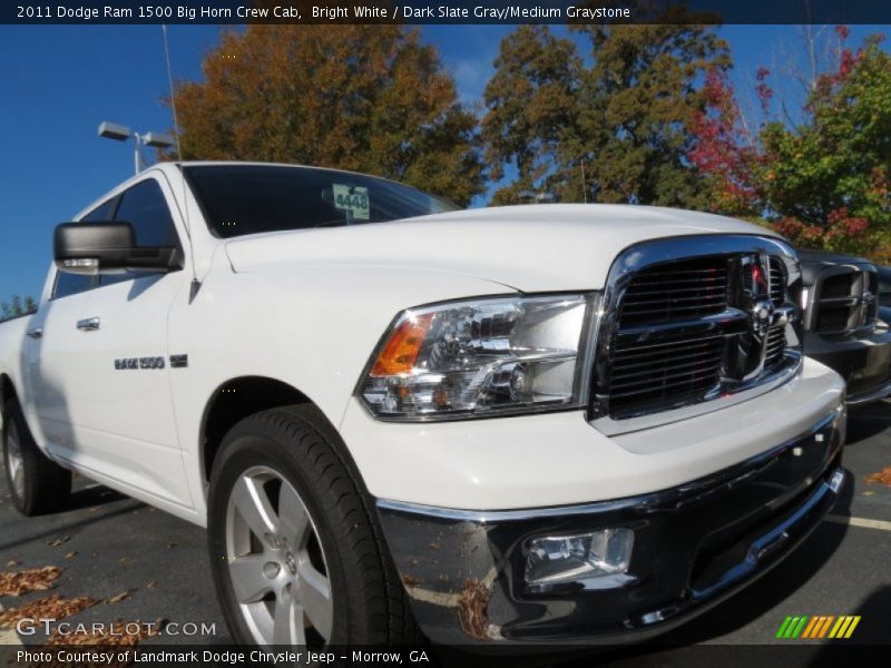 Bright White / Dark Slate Gray/Medium Graystone 2011 Dodge Ram 1500 Big Horn Crew Cab