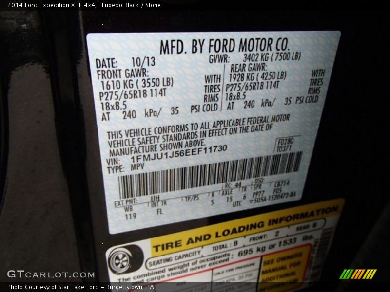 Tuxedo Black / Stone 2014 Ford Expedition XLT 4x4